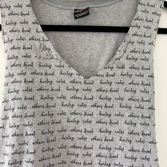 Grey Harley Davidson‎ Women's Tank Top with Cut Out Grey Size Large - Picture 5 of 5